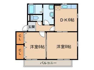 シャンクレール南花長の物件間取画像